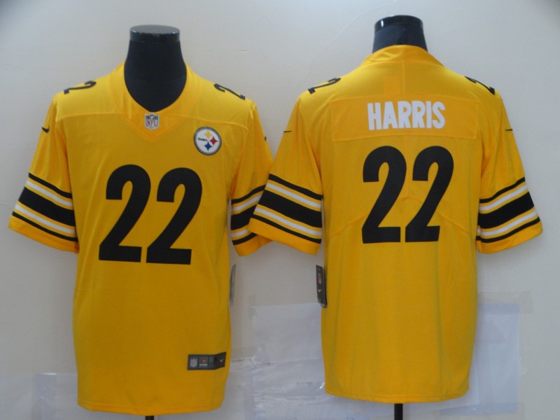 Men Pittsburgh Steelers #22 Harris Yellow Nike Vapor Untouchable Limited 2021 NFL Jersey->los angeles dodgers->MLB Jersey